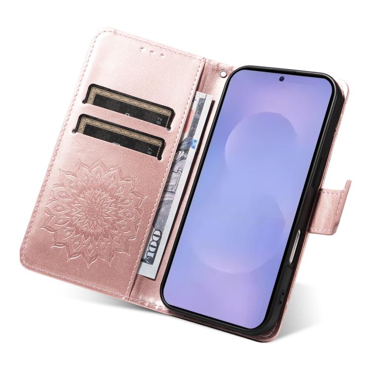 For Galaxy S26 5G Embossed Sunflower Pattern Flip Leather Phone Case
