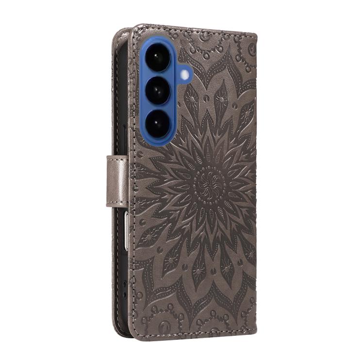 For Galaxy S26 5G Embossed Sunflower Pattern Flip Leather Phone Case