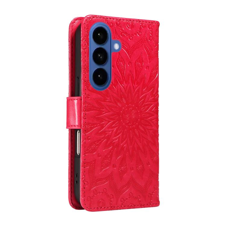 For Galaxy S26 5G Embossed Sunflower Pattern Flip Leather Phone Case