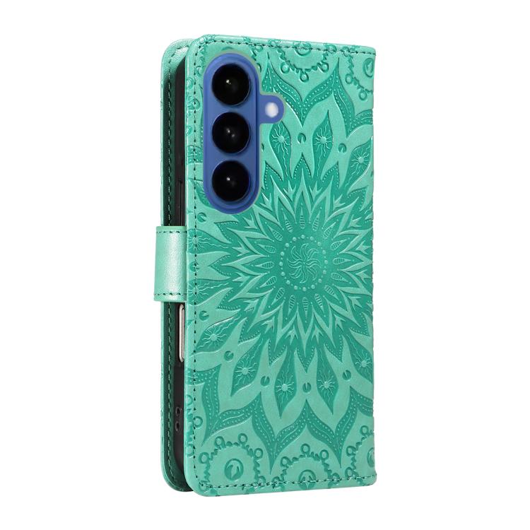 For Galaxy S26 5G Embossed Sunflower Pattern Flip Leather Phone Case