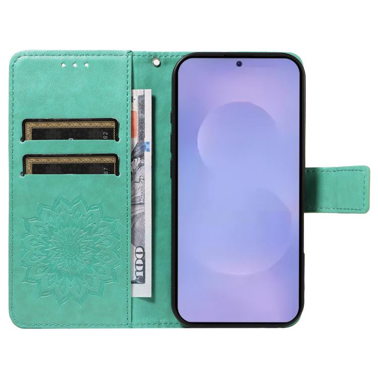 For Galaxy S26 5G Embossed Sunflower Pattern Flip Leather Phone Case