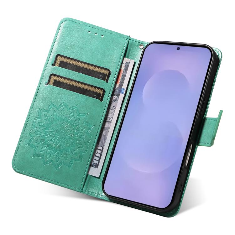 For Galaxy S26 5G Embossed Sunflower Pattern Flip Leather Phone Case