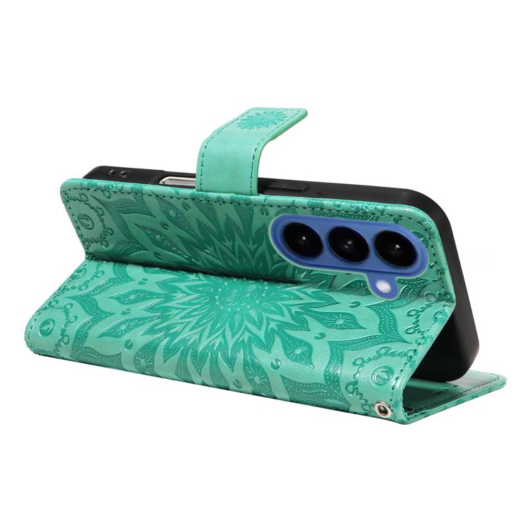 For Galaxy S26 5G Embossed Sunflower Pattern Flip Leather Phone Case