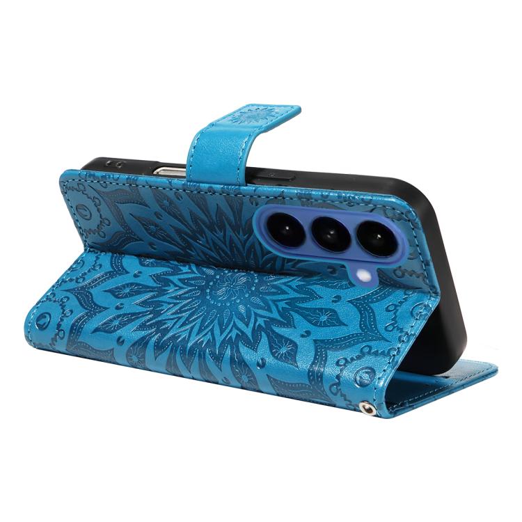 For Galaxy S26 5G Embossed Sunflower Pattern Flip Leather Phone Case