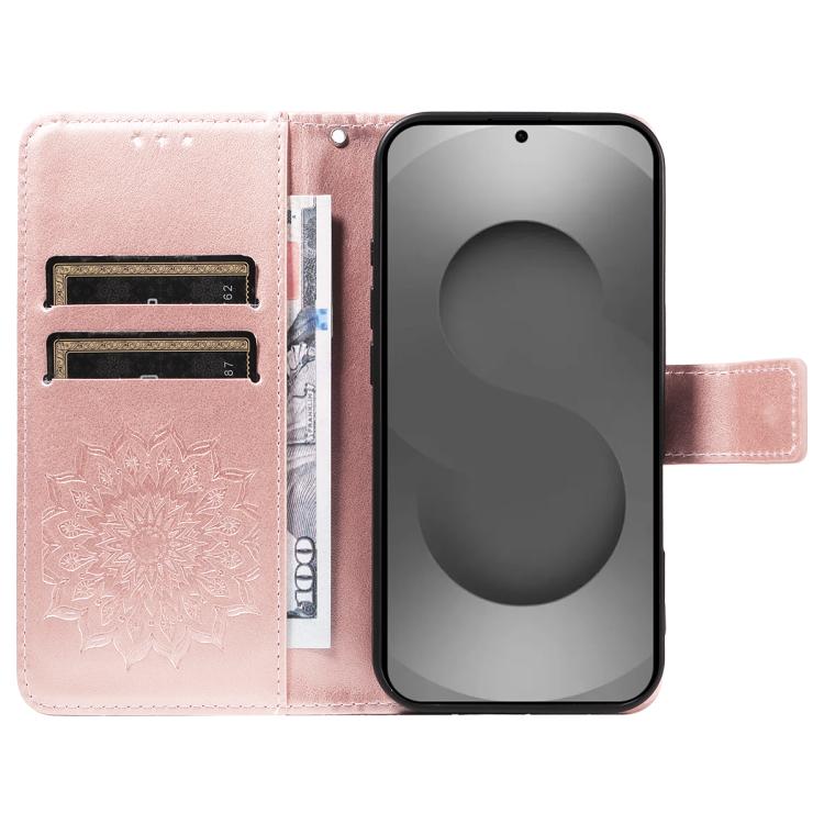 For Galaxy S26 Ultra 5G Embossed Sunflower Pattern Flip Leather Phone Case