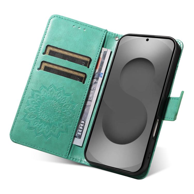 For Galaxy S26 Ultra 5G Embossed Sunflower Pattern Flip Leather Phone Case