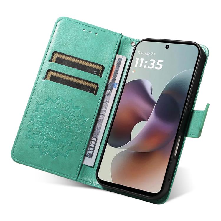 For Motorola Moto G56 5G Embossed Sunflower Pattern Flip Leather Phone Case