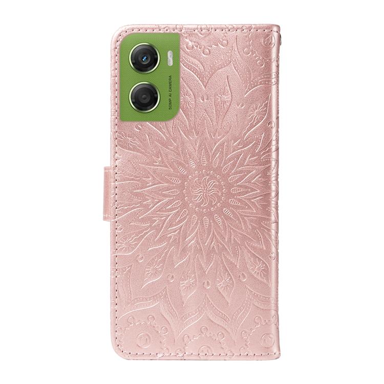For Motorola Moto G06 4G Embossed Sunflower Pattern Flip Leather Phone Case