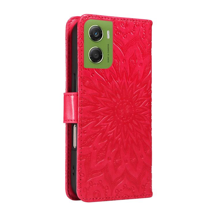 For Motorola Moto G06 4G Embossed Sunflower Pattern Flip Leather Phone Case