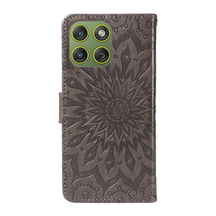 For Motorola Edge 70 5G Embossed Sunflower Pattern Flip Leather Phone Case