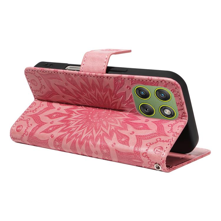 For Motorola Edge 70 5G Embossed Sunflower Pattern Flip Leather Phone Case
