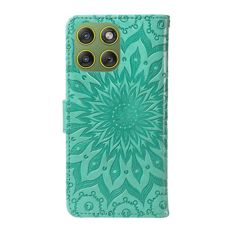 For Motorola Edge 70 5G Embossed Sunflower Pattern Flip Leather Phone Case
