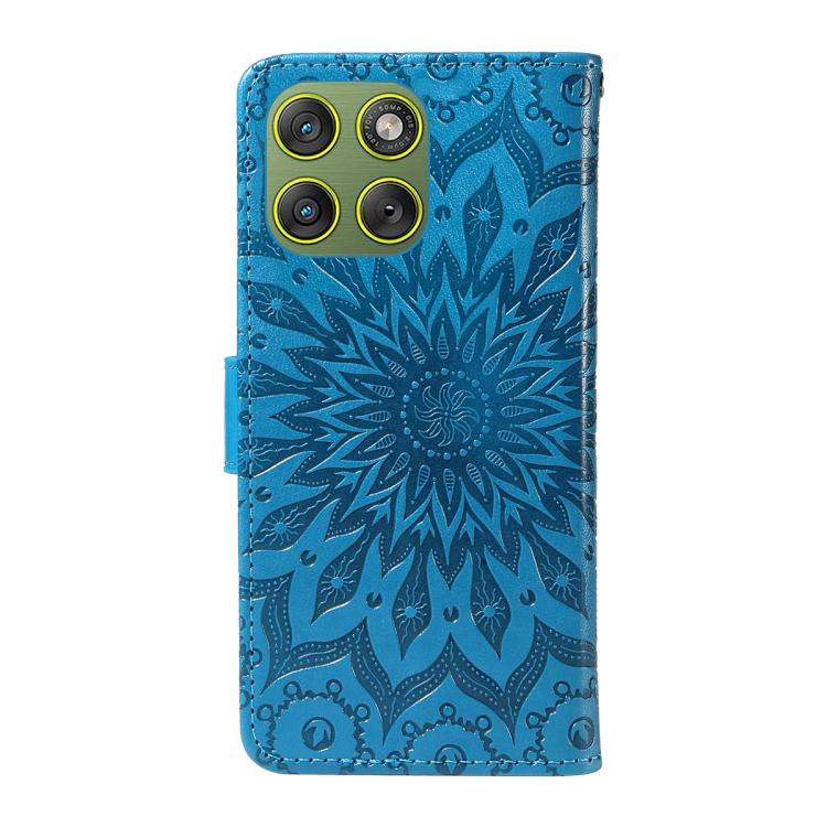 For Motorola Edge 70 5G Embossed Sunflower Pattern Flip Leather Phone Case