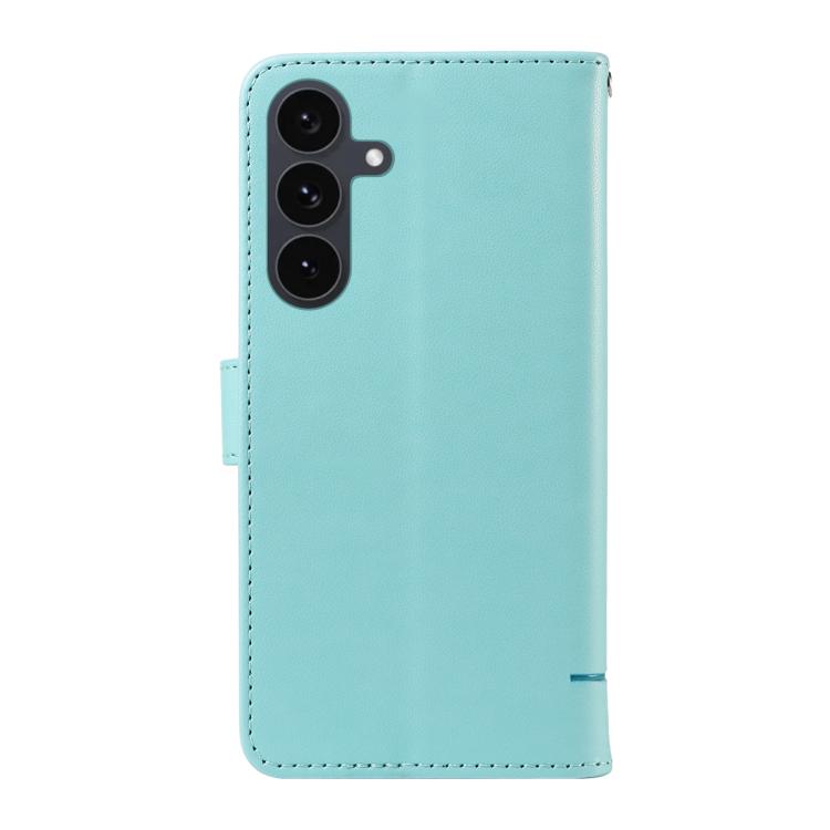 For Galaxy S25 FE 5G Adorable Cat Embossed Pattern Flip Leather Phone Case