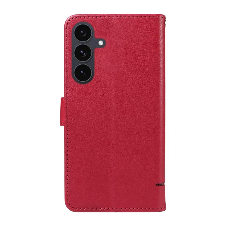 For Galaxy S25 FE 5G Adorable Cat Embossed Pattern Flip Leather Phone Case