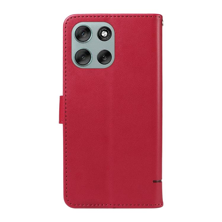 For Motorola Moto G56 5G Adorable Cat Embossed Pattern Flip Leather Phone Case