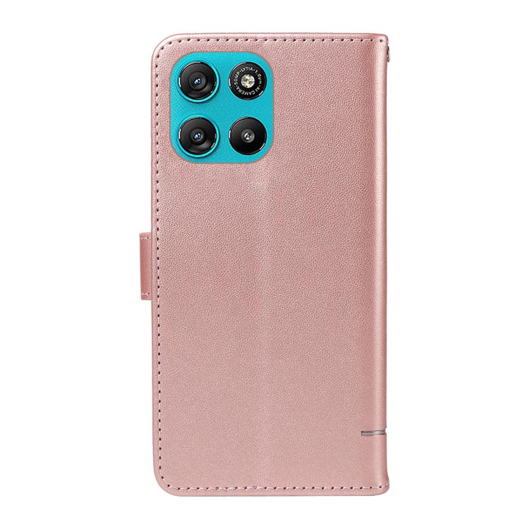 For Motorola Moto G67 Power 5G Adorable Cat Embossed Pattern Flip Leather Phone Case