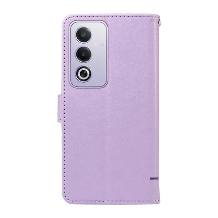 For OPPO K12x 5G Global Adorable Cat Embossed Pattern Flip Leather Phone Case