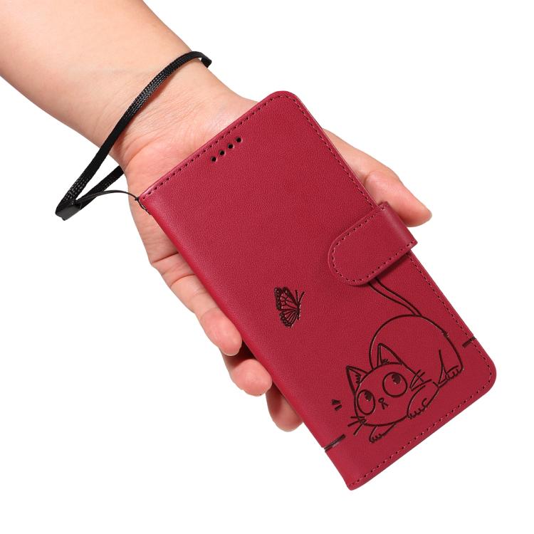 For OPPO Find X9 Adorable Cat Embossed Pattern Flip Leather Phone Case