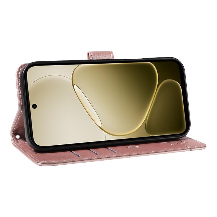 For OPPO A6X 5G / A6 5G Adorable Cat Embossed Pattern Flip Leather Phone Case