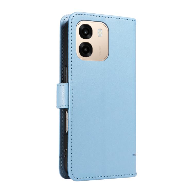 For OPPO A6X 5G / A6 5G Adorable Cat Embossed Pattern Flip Leather Phone Case