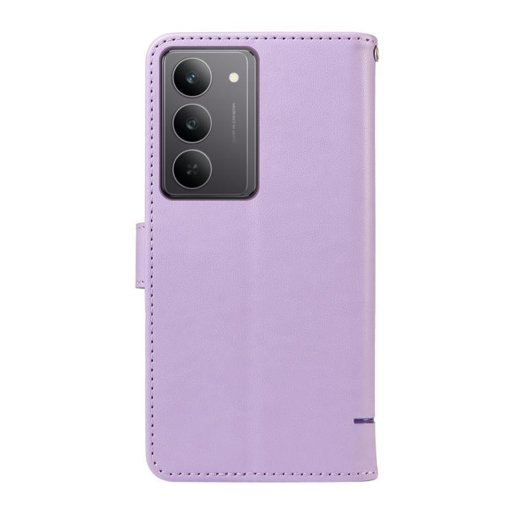 For Realme 14x 5G Global Adorable Cat Embossed Pattern Flip Leather Phone Case