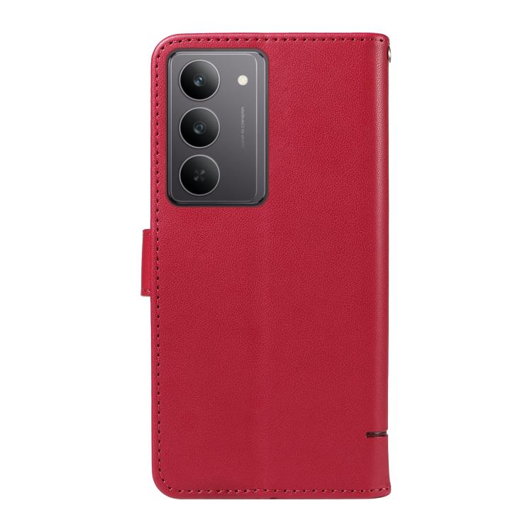 For Realme 14x 5G Global Adorable Cat Embossed Pattern Flip Leather Phone Case