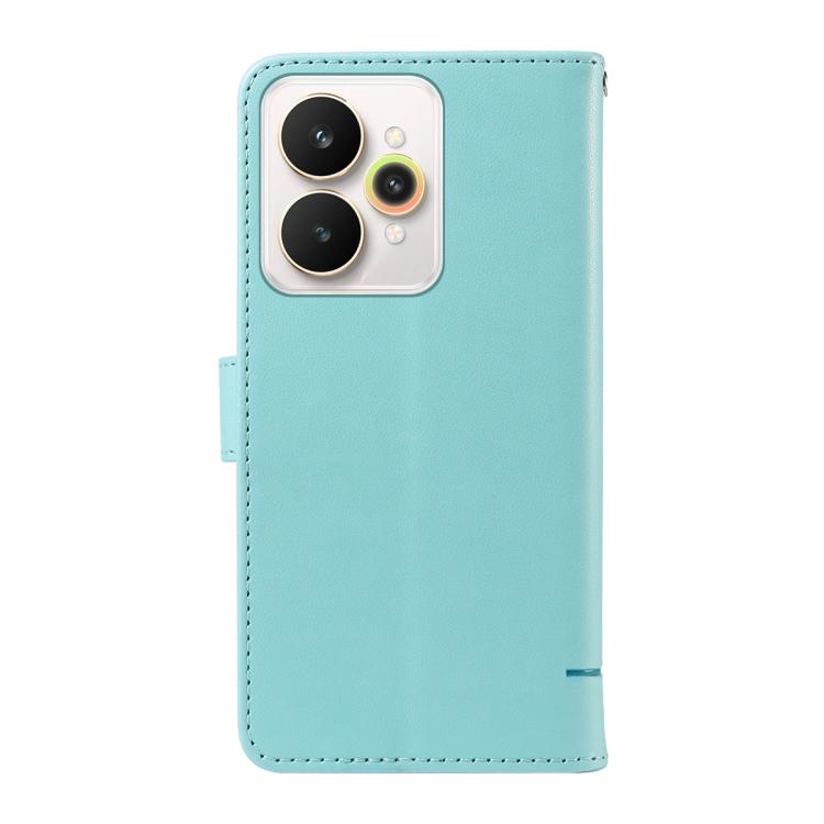 For Realme 15 5G Adorable Cat Embossed Pattern Flip Leather Phone Case