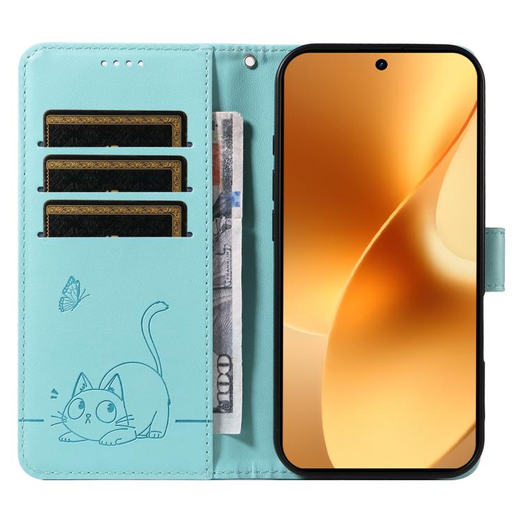 For Realme 15 5G Adorable Cat Embossed Pattern Flip Leather Phone Case