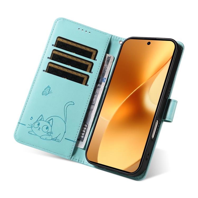 For Realme 15 5G Adorable Cat Embossed Pattern Flip Leather Phone Case