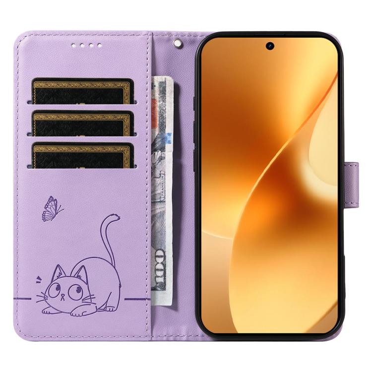 For Realme 15 5G Adorable Cat Embossed Pattern Flip Leather Phone Case