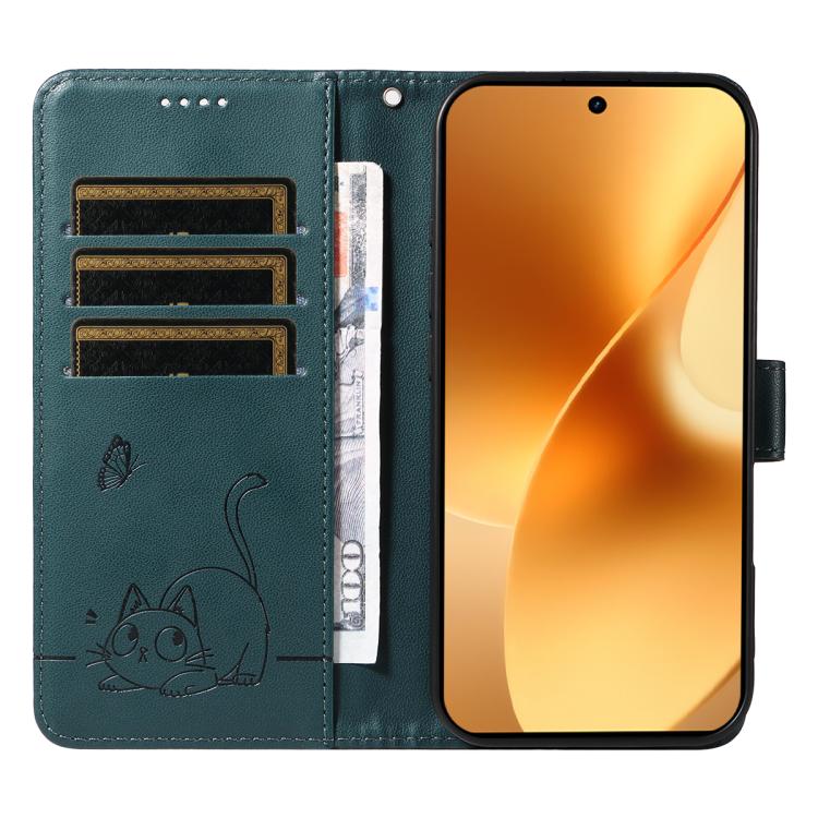 For Realme 15 5G Adorable Cat Embossed Pattern Flip Leather Phone Case