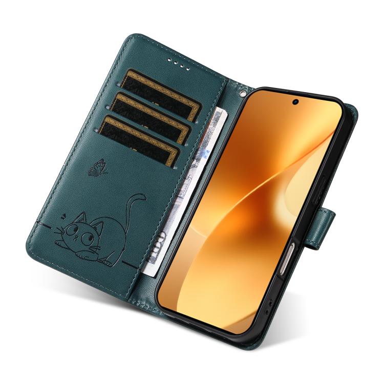 For Realme 15 5G Adorable Cat Embossed Pattern Flip Leather Phone Case