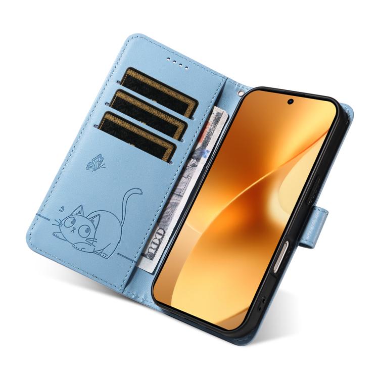 For Realme 15 5G Adorable Cat Embossed Pattern Flip Leather Phone Case