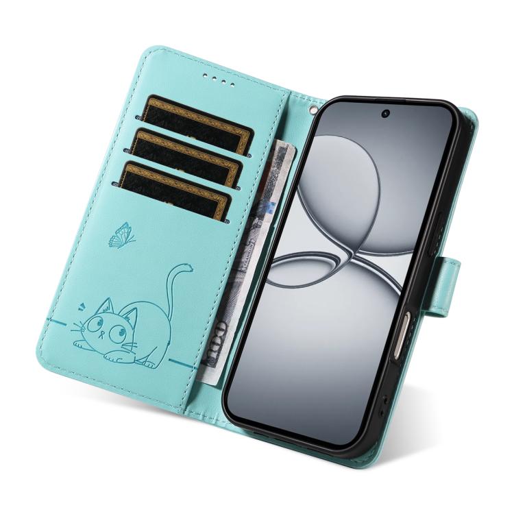 For Realme 15T 5G Adorable Cat Embossed Pattern Flip Leather Phone Case