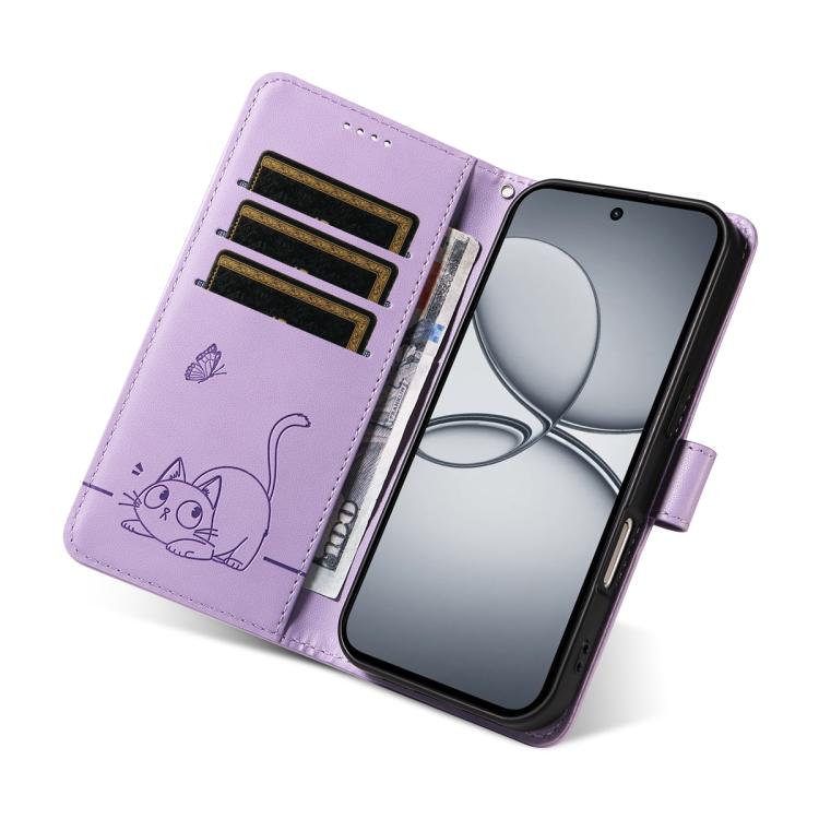For Realme 15T 5G Adorable Cat Embossed Pattern Flip Leather Phone Case