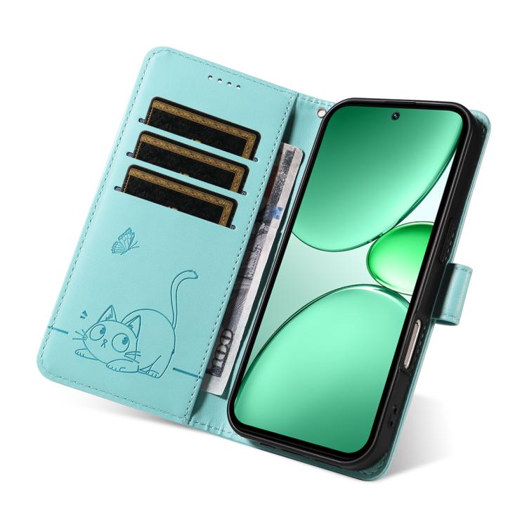 For Realme C85 5G / 15X 5G India Adorable Cat Embossed Pattern Flip Leather Phone Case