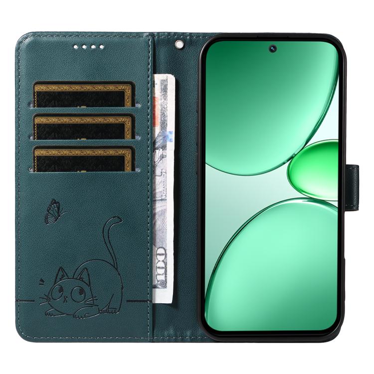 For Realme C85 5G / 15X 5G India Adorable Cat Embossed Pattern Flip Leather Phone Case