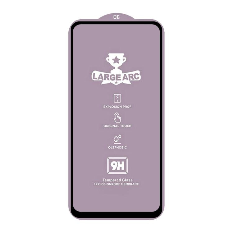 For Realme C65 9H 0.4mm High Aluminum Large Arc Tempered Glass Film
