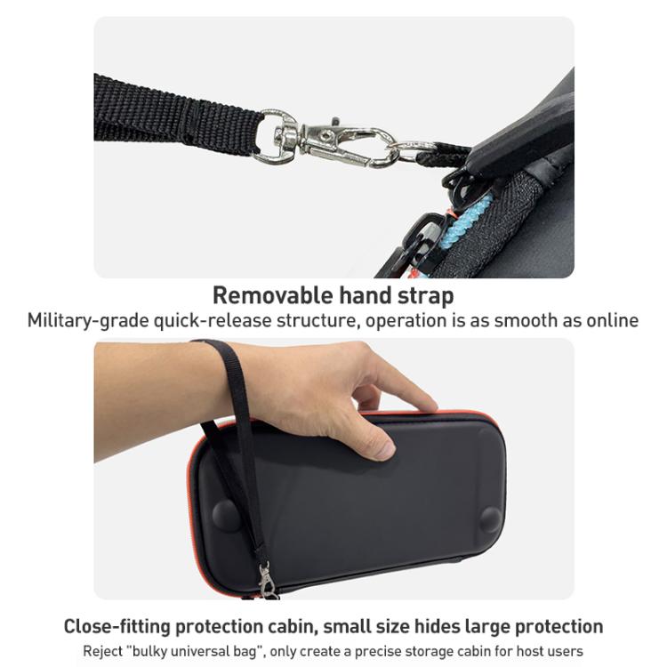 For Nintendo Switch 2 iPlay HBS-2835 Simple Thin Handle Storage Bag with Lanyard - Black
