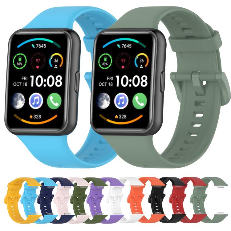 For Huawei Watch Fit 2 xDfind Quick Release Solid Color Silicone Watch Band