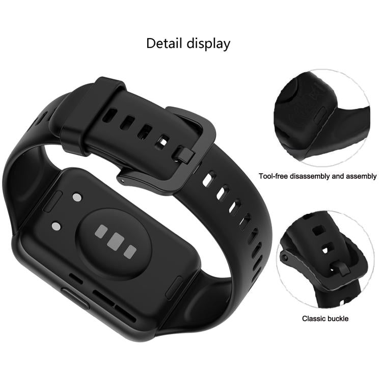 For Huawei Watch Fit 2 xDfind Quick Release Solid Color Silicone Watch Band