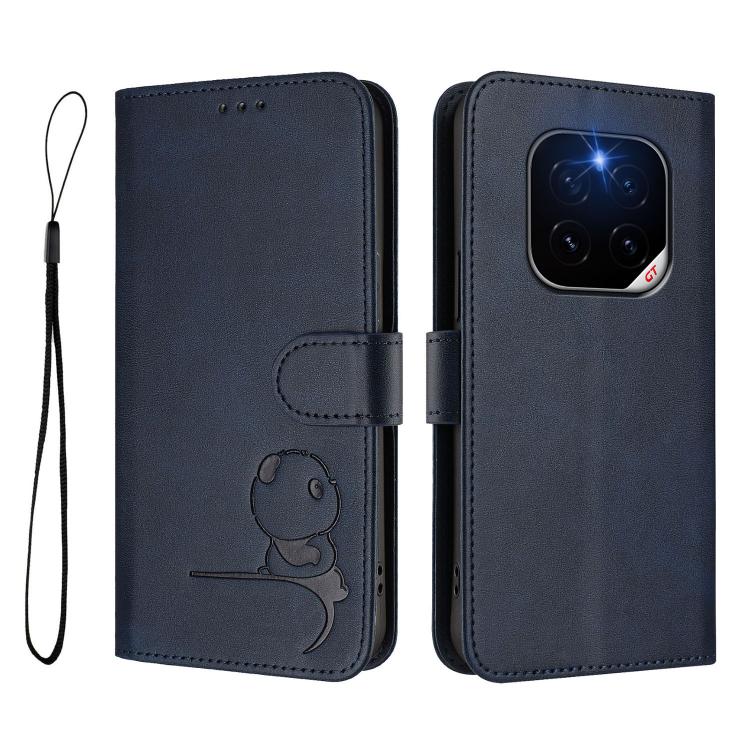 For Honor GT Pro Litter Panda Embossing RFID Leather Phone Case with Lanyard