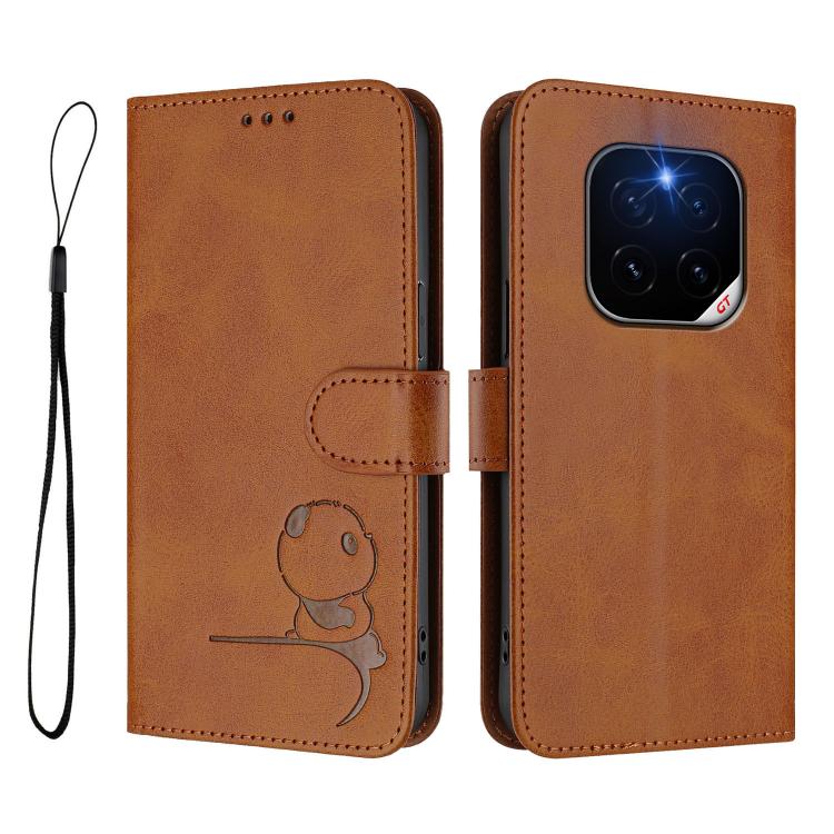 For Honor GT Pro Litter Panda Embossing RFID Leather Phone Case with Lanyard