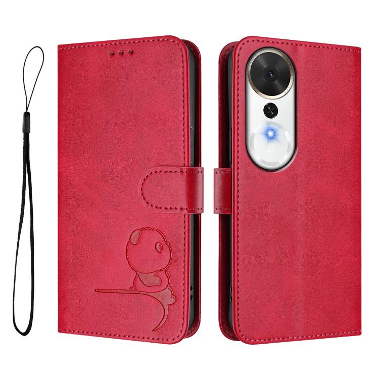 For Honor Play 70 Plus 5G Litter Panda Embossing RFID Leather Phone Case with Lanyard