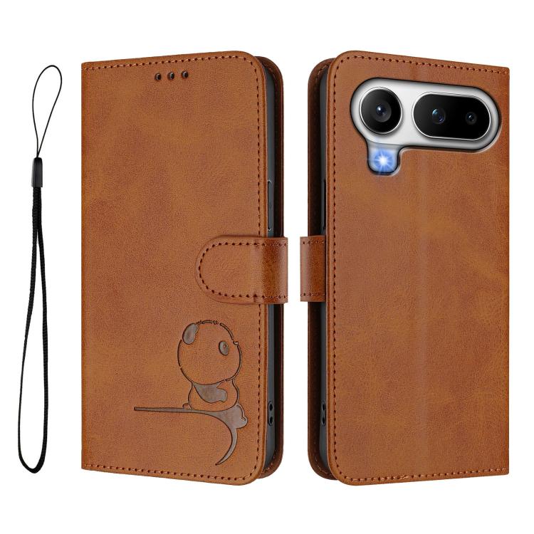 For Honor Magic8 Pro Air Litter Panda Embossing RFID Leather Phone Case with Lanyard