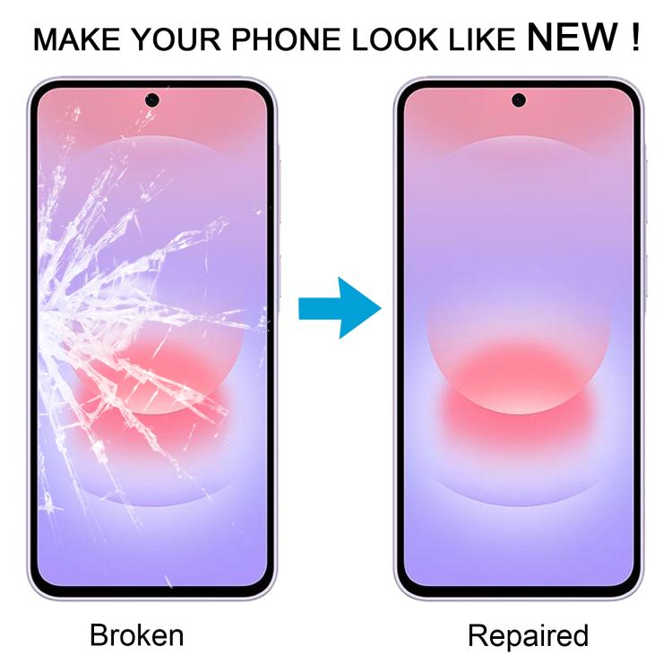 For Galaxy A37 SM-A376B 10pcs Front Screen Outer Glass Lens with OCA Optically Clear Adhesive