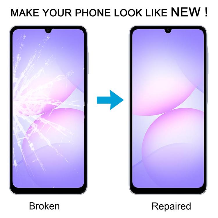 For Galaxy A07 5G SM-A076B 10pcs Front Screen Outer Glass Lens with OCA Optically Clear Adhesive