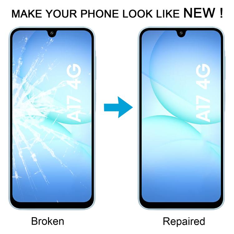For Galaxy A17 4G SM-A075F 10pcs Front Screen Outer Glass Lens with OCA Optically Clear Adhesive
