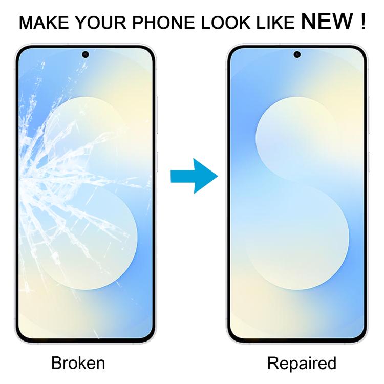 For Galaxy S25 FE SM-S731B 10pcs Front Screen Outer Glass Lens with OCA Optically Clear Adhesive